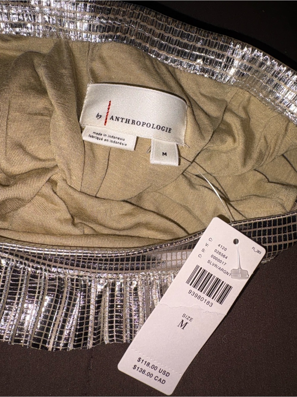 Anthropologie Metallic Pleated Maxi Skirt in Silver size Medium - Picture 11 of 15
